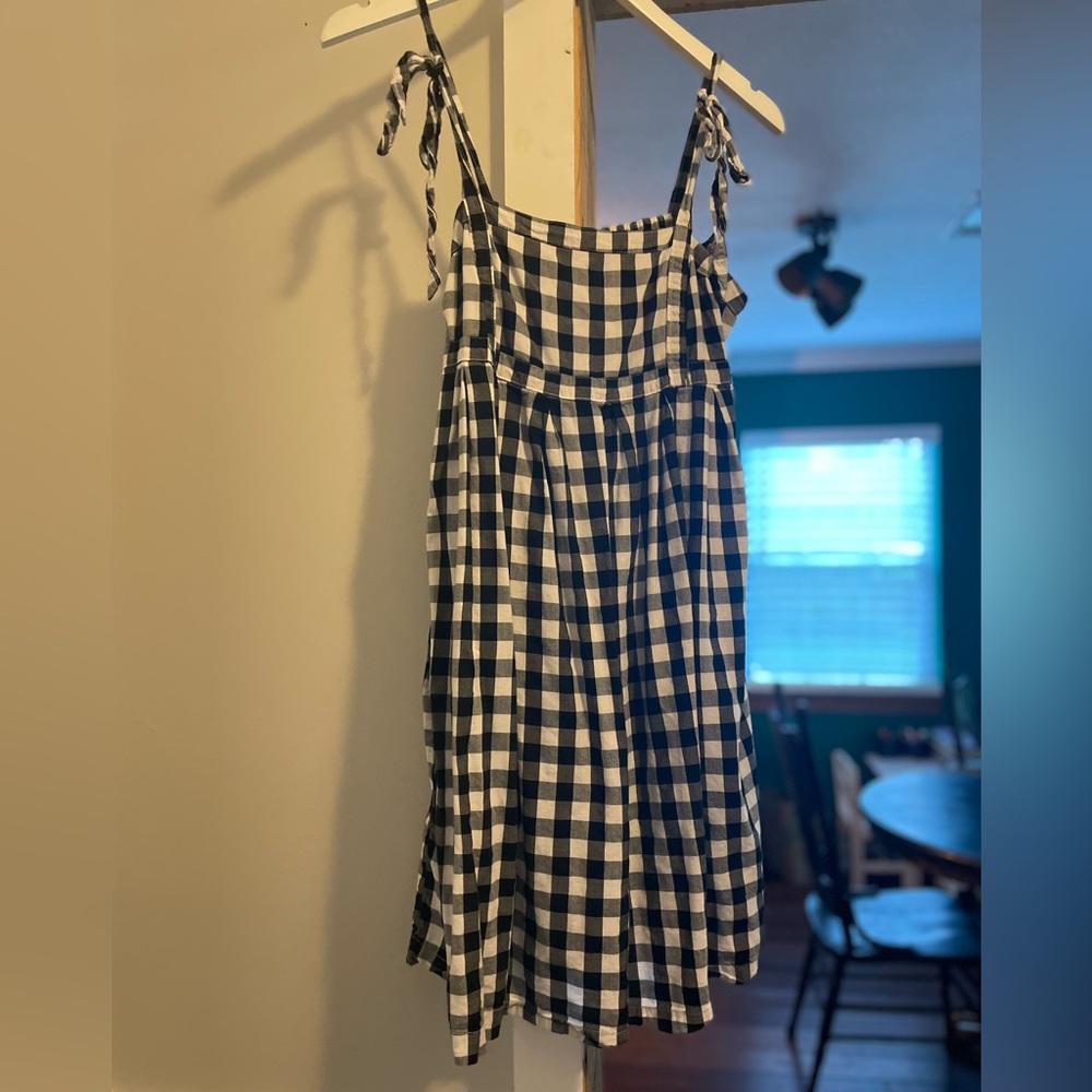 Old Navy Black and White Plaid Dress